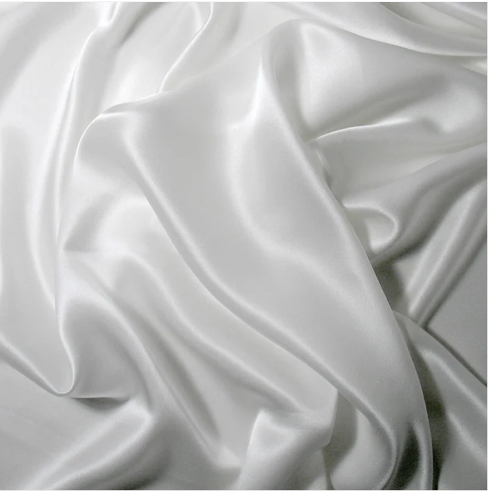 100SE Charmeuse / Silk Crepe Satin - White - 19.5mm