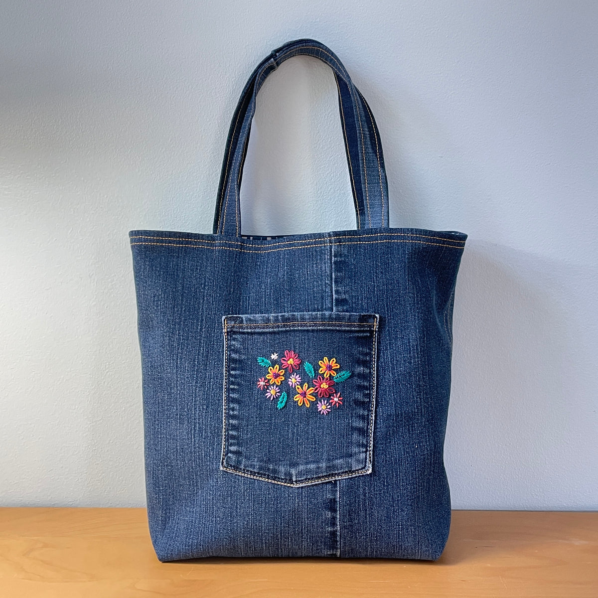 Upcycled Blue Jean Tote - 10/21/26