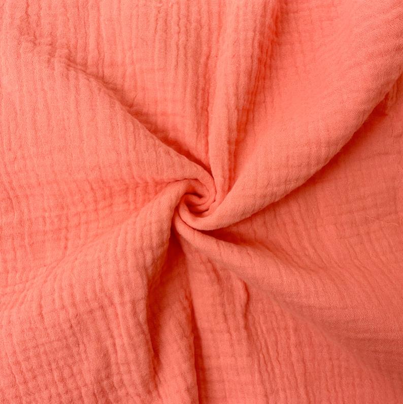 100CO Double Gauze - Coral Orange
