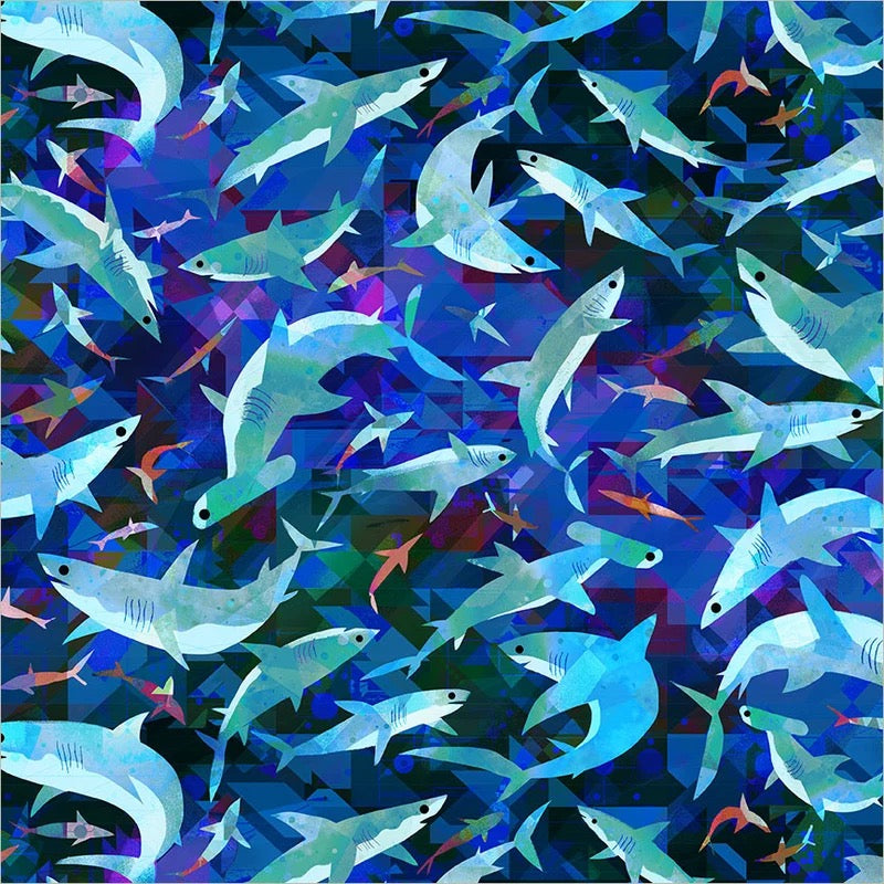 Animal Kingdom - Stealthy Sharks Midnight Blue