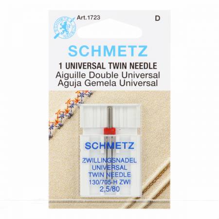 Schmetz Twin Machine Needle Size 2.5mm/80 - 1 Count