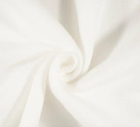 100PES Fleece - White