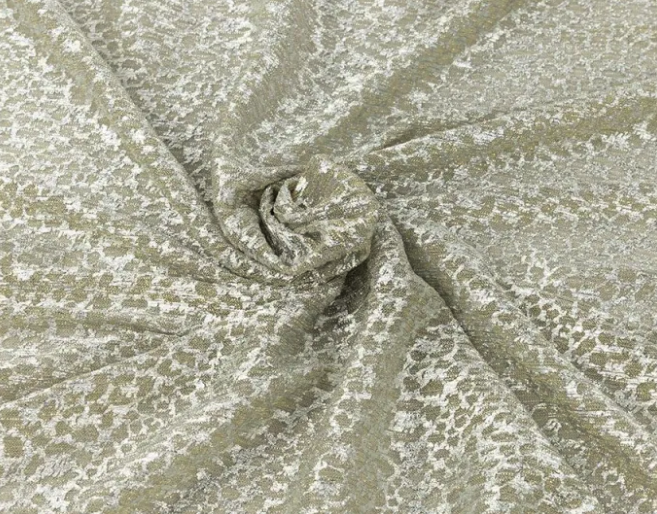 55PES/45ME Poly Metallic Leopard Glitter - Silver
