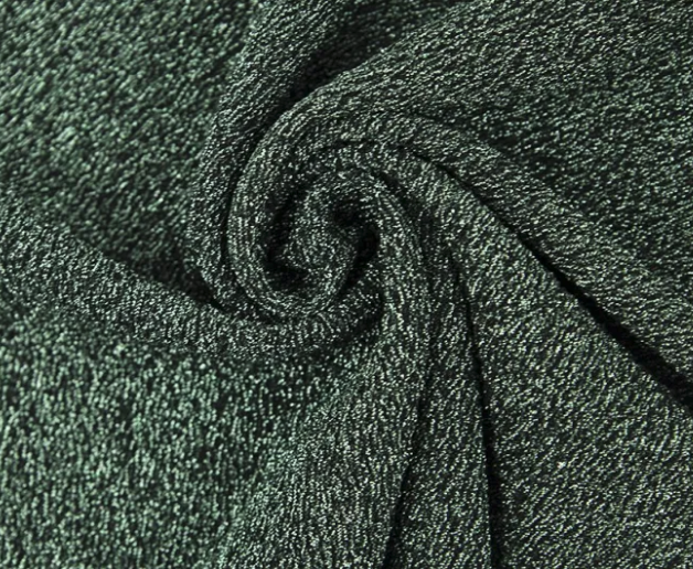 100PES Textured Poly Crepe - Emerald Moss