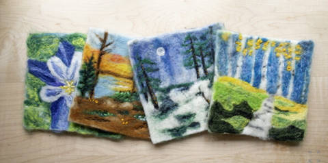 Beginner's Paint with Wool: A Needle Felted Landscape