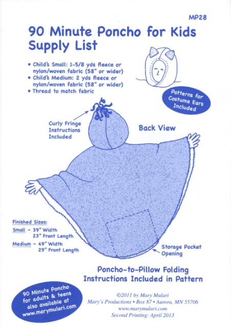 90 Minute Poncho for Kids