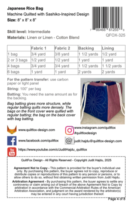 Japanese Rice Bag