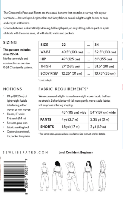 Chanterelle Pants & Shorts 22-34