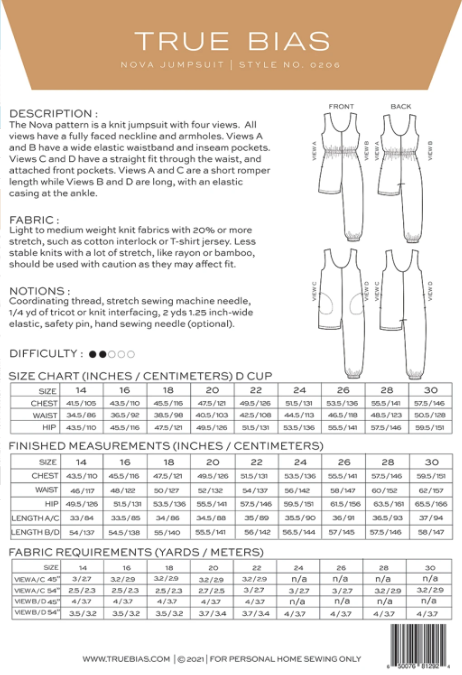 Nova Jumpsuit Sizes 14-30