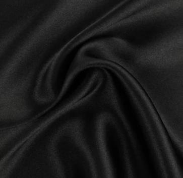 100PES Stain Charmeuse - Solid Black