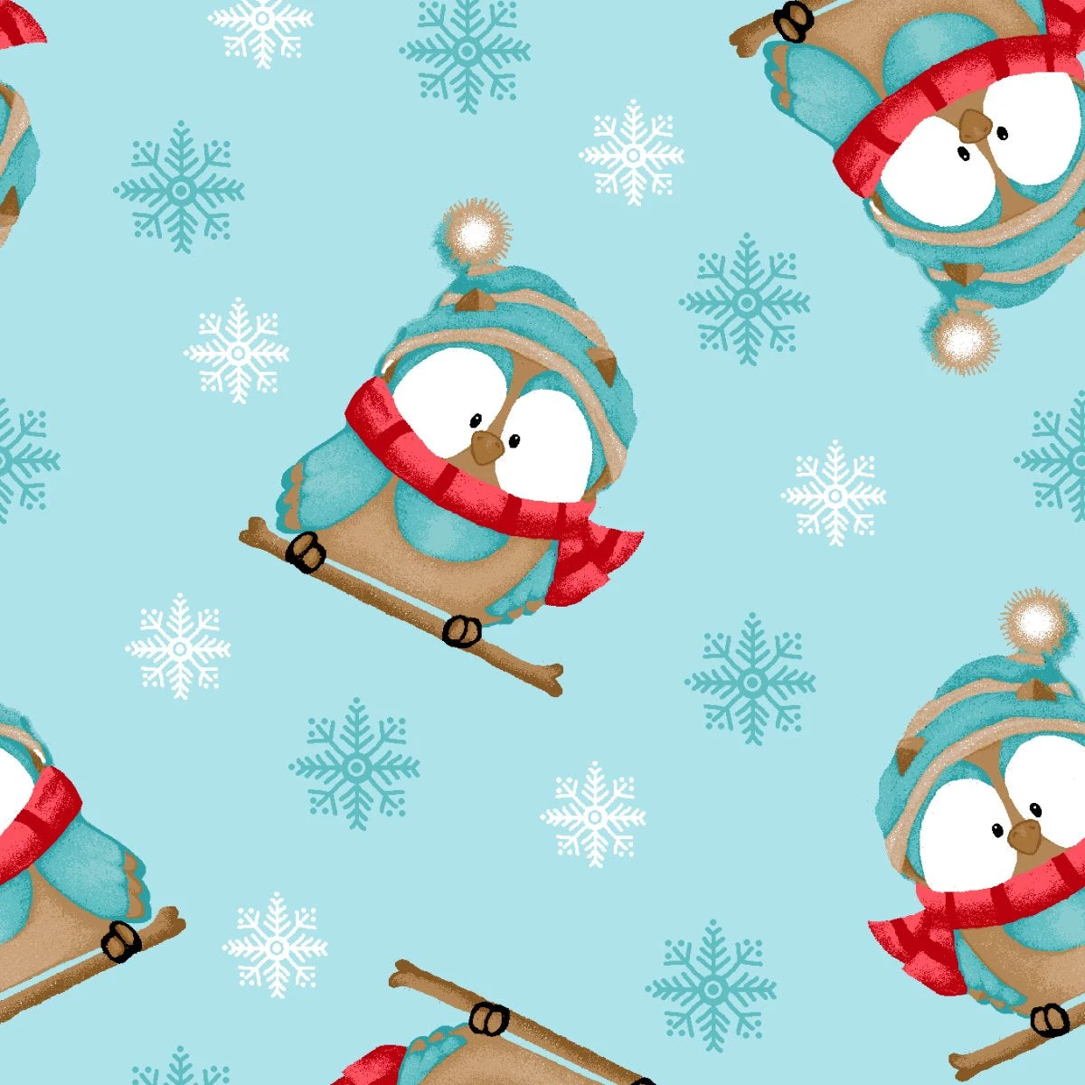 Comfy Flannels - Clothed Penguins 1086 Blue