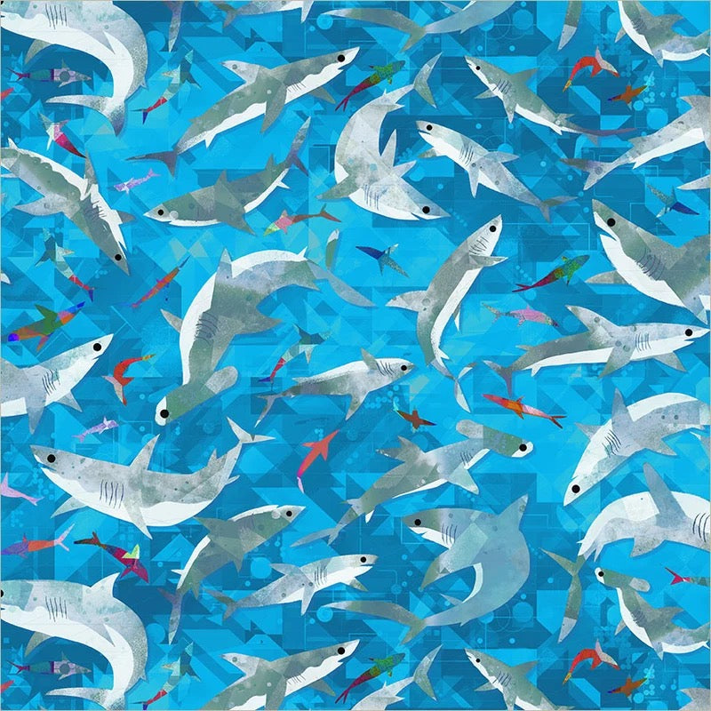 Animal Kingdom - Stealthy Sharks Cyan