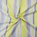 100CO Light Yellow Pink Multi Cotton Famous Maker Vertical Stripe Shirting
