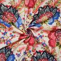 50CO/50CV Lawn Blue-Pink Multi Cotton-Rayon Floral Printed Woven - 53"