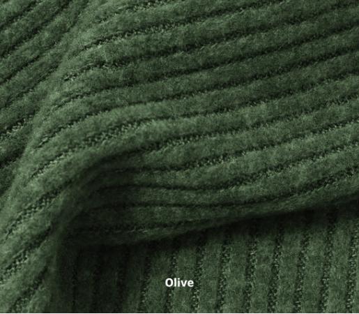 80PES/15CV/5EL Andes Brushed Rib - Olive