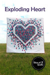 Exploding Heart by Silence of Pi Quilts